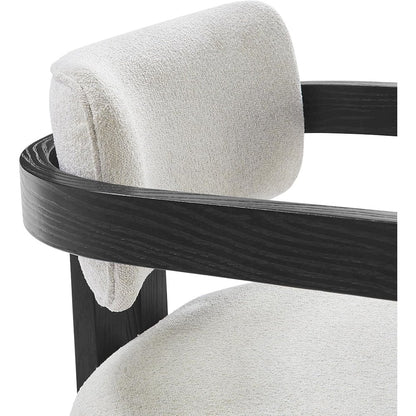 Tappelle Mid-Century Modern Fully Assembled Dining Arm Chairs, Set of 2, Black