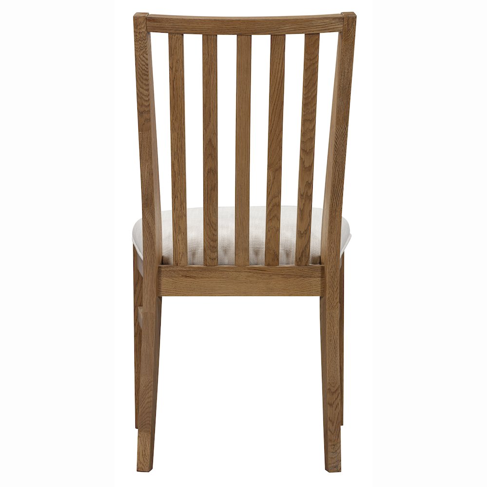 Weston Slatback Chair with Upholstered Seat (2 pack), Acorn