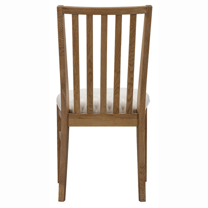 Weston Slatback Chair with Upholstered Seat (2 pack), Acorn