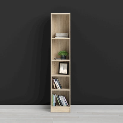 Element Tall Narrow 5-Shelf Office Bookcase, Oak Structure