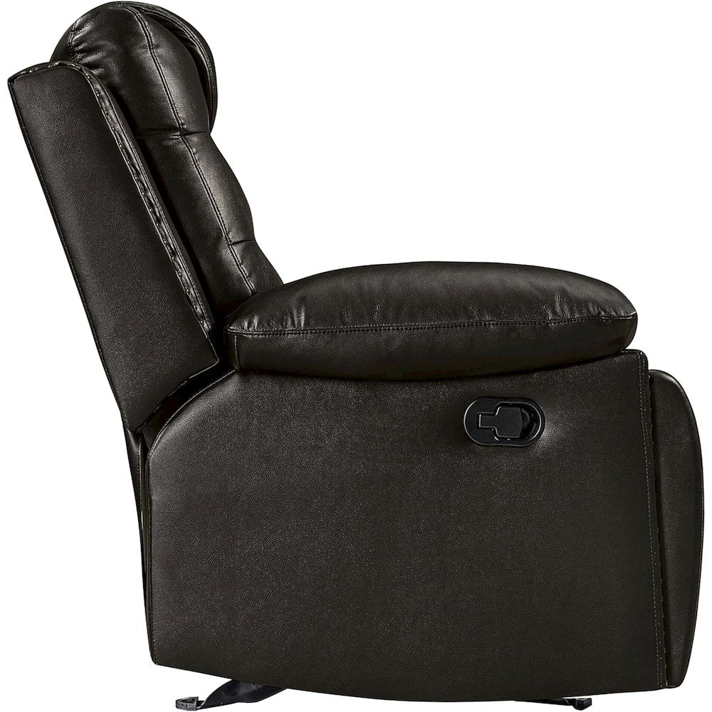 Nikko 2-Piece Faux Leather Manual Living Room Set, Brown