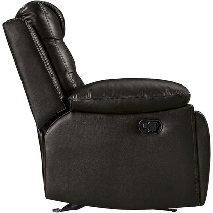 Nikko 2-Piece Faux Leather Manual Living Room Set, Brown