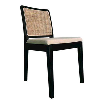 Black Dining Chairs Set of 2, Modern Chairs Dining Table with Cotton Upholstery