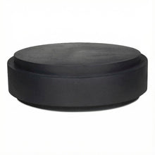 Black Concrete Coffee Table with Stone Surface and Contemporary Design