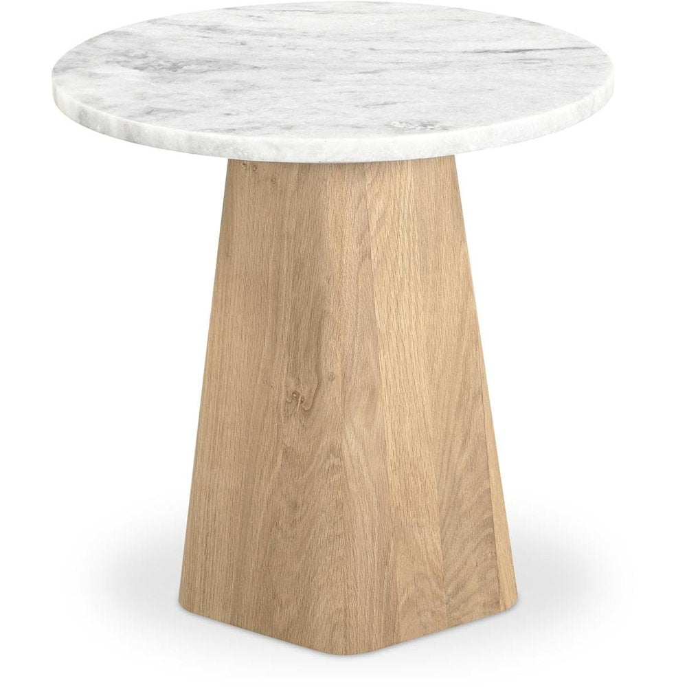 Evelyn Accent Table Ashen Grey Matrix Marble