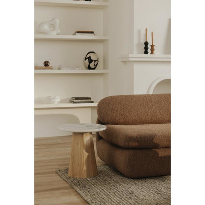 Evelyn Accent Table Ashen Grey Matrix Marble