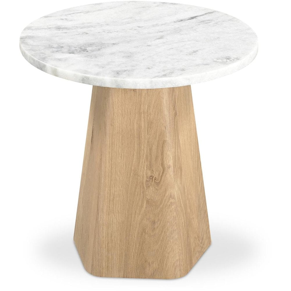 Evelyn Accent Table Ashen Grey Matrix Marble
