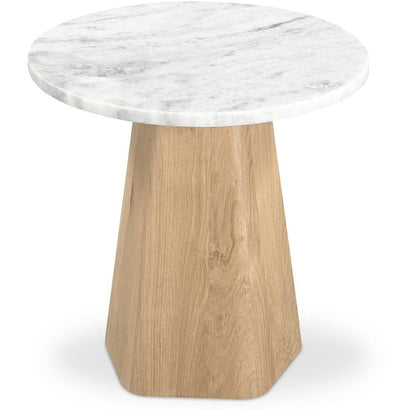 Evelyn Accent Table Ashen Grey Matrix Marble