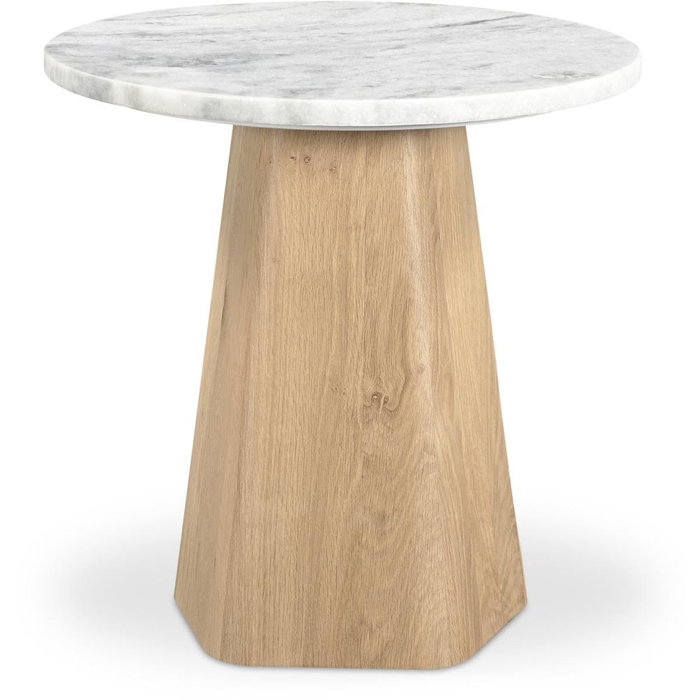Evelyn Accent Table Ashen Grey Matrix Marble