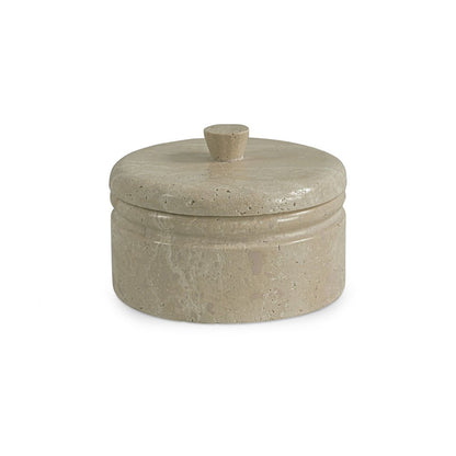 Valencia Round Travertine Box