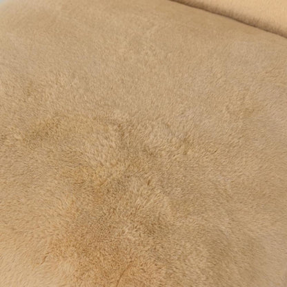 Faux Fur Armless Accent Chair with Tufted Foldover Back for Lounge Seating