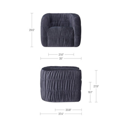 Robson Swivel Chair Navy