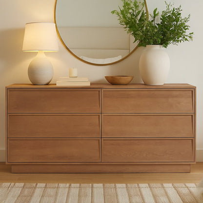 Hudson 6 Drawer Dresser Natural