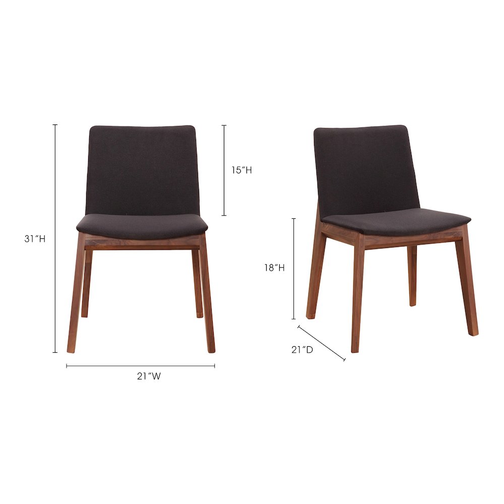 Deco Dining Chair Black- Set of Two