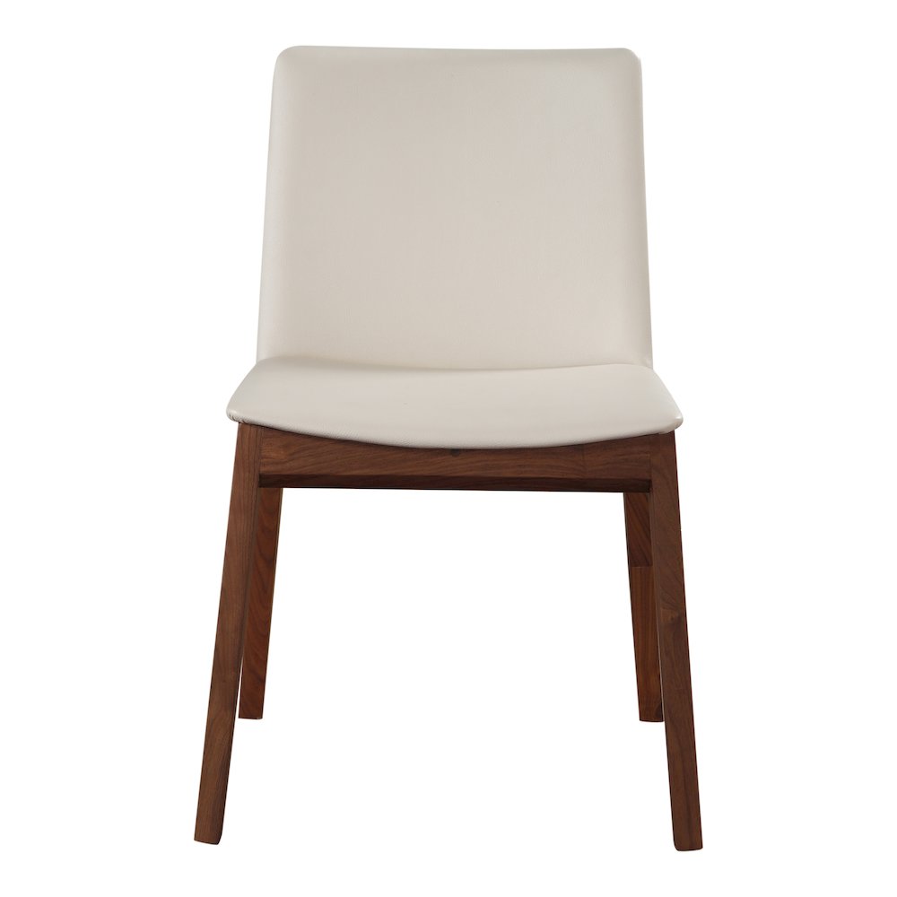 Deco Dining Chair Cream White PVC - Set of Two