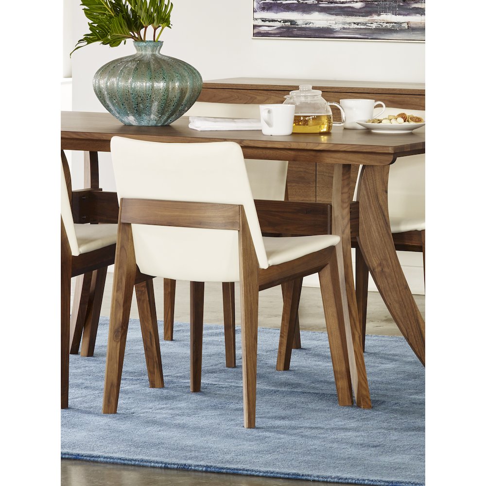 Deco Dining Chair Cream White PVC - Set of Two
