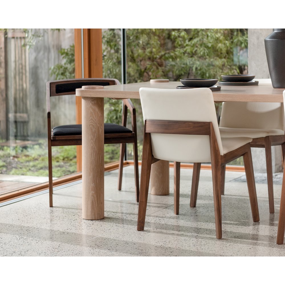 Deco Dining Chair Cream White PVC - Set of Two