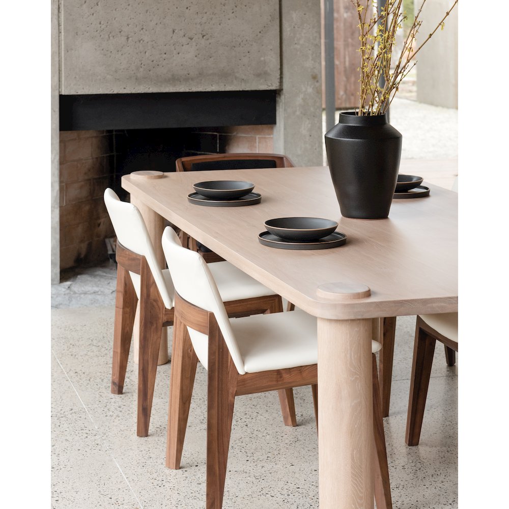 Deco Dining Chair Cream White PVC - Set of Two