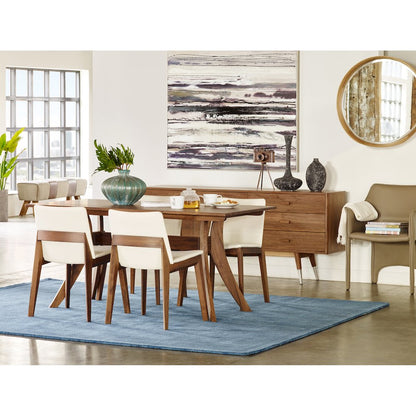 Deco Dining Chair Cream White PVC - Set of Two