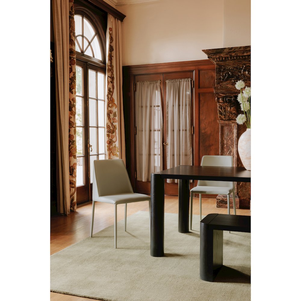 Post Dining Table Small Oak Black