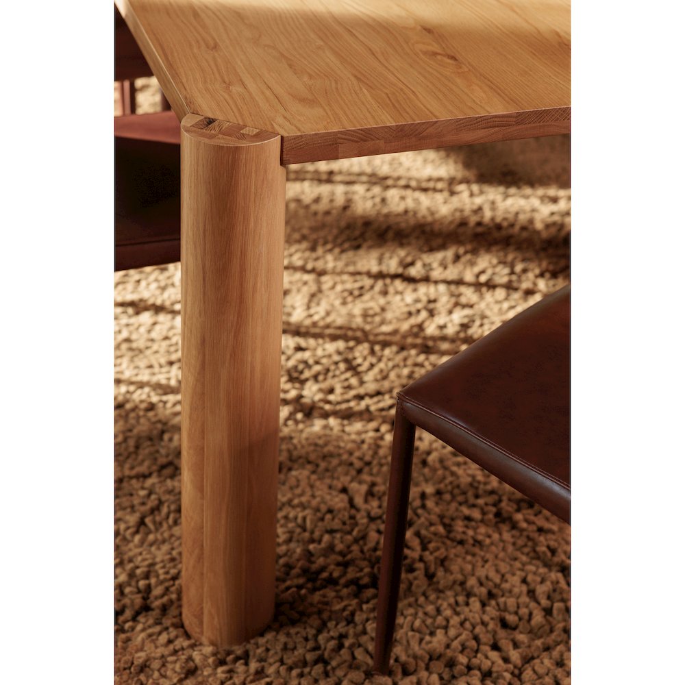Post Dining Table Small Oak Natural