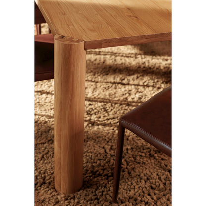 Post Dining Table Small Oak Natural