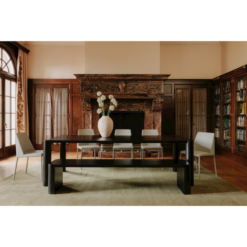Post Large Dining Bench Black