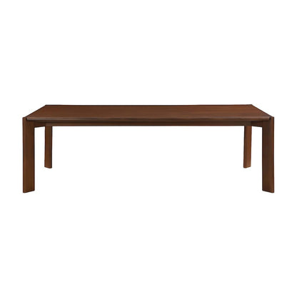 Solid White Ash Dining Table with Rounded Edges, Modern Style Seats Eight