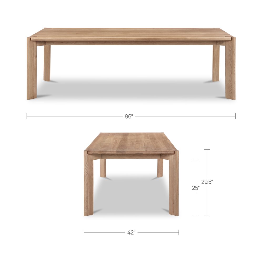 Daifuku Large Dining Table Brushed Natural Oak