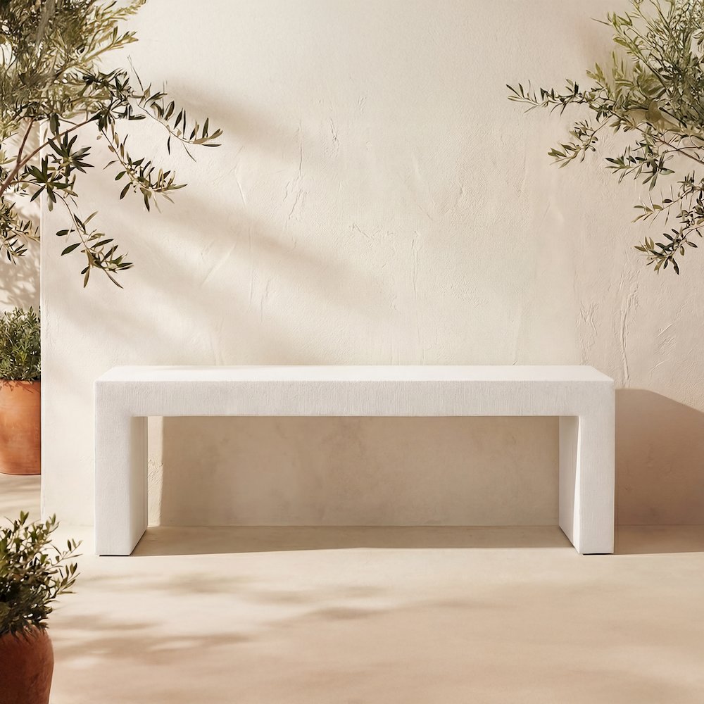 Lazarus Outdoor Bench White