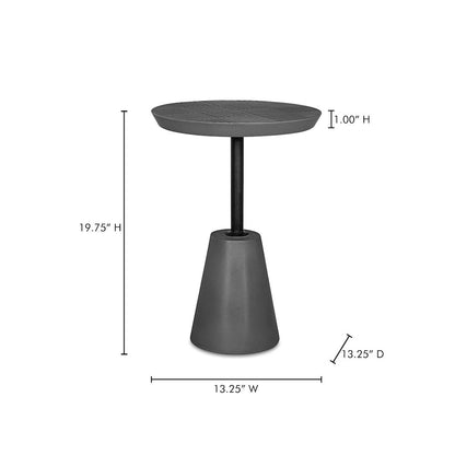 Foundation Outdoor Accent Table Dark Grey