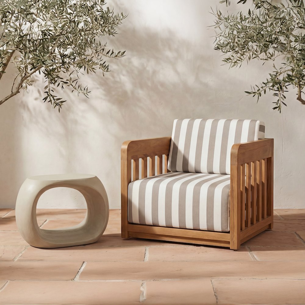 Albers Outdoor Stool Cream
