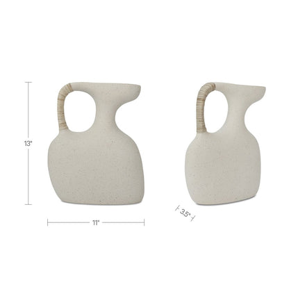 Vila 13In Sculptural Vessel Cream White
