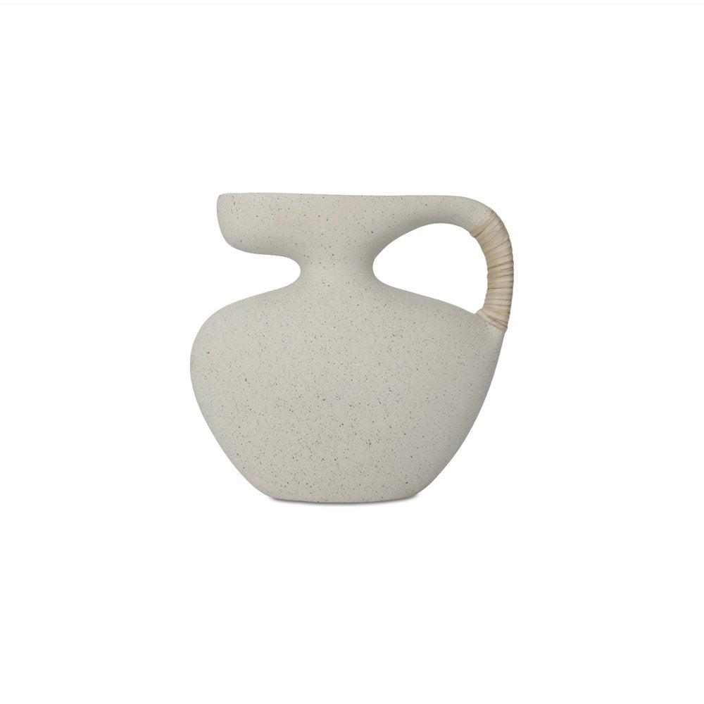 Vila 9.5In Sculptural Vessel Cream White