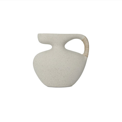 Vila 9.5In Sculptural Vessel Cream White