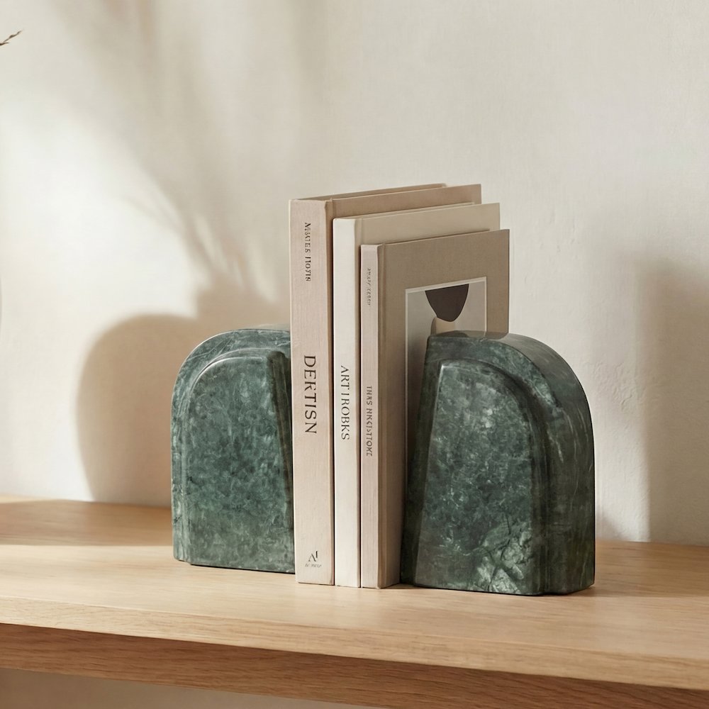 Zane Marble Bookends-Set of Two