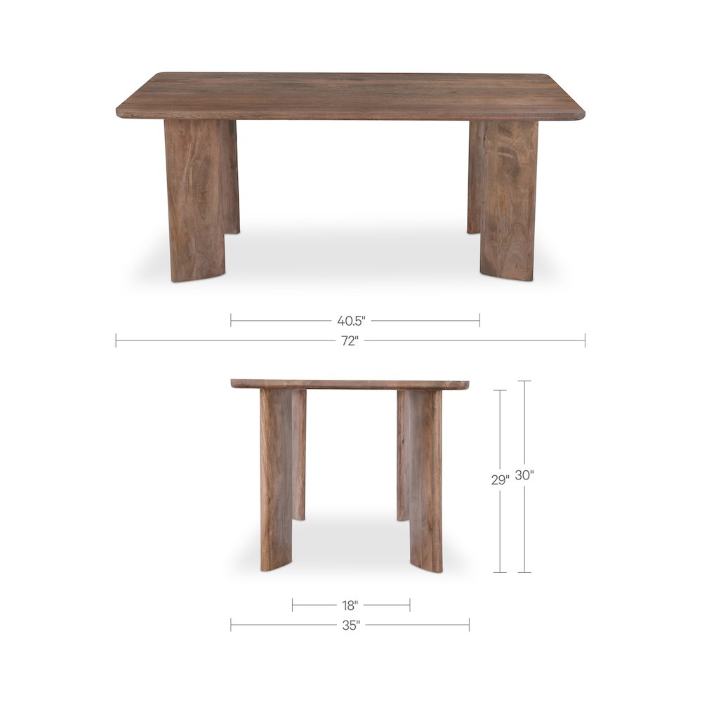 Lia Rectangular Dining Table Dark Brown