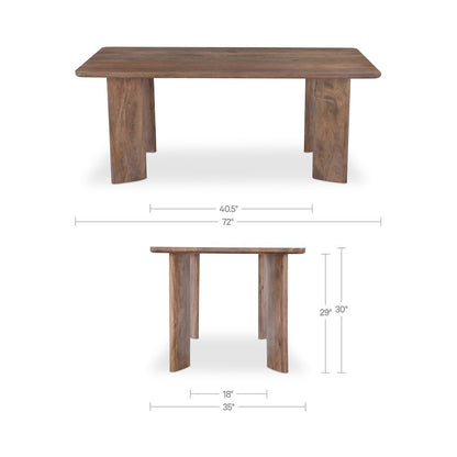 Lia Rectangular Dining Table Dark Brown