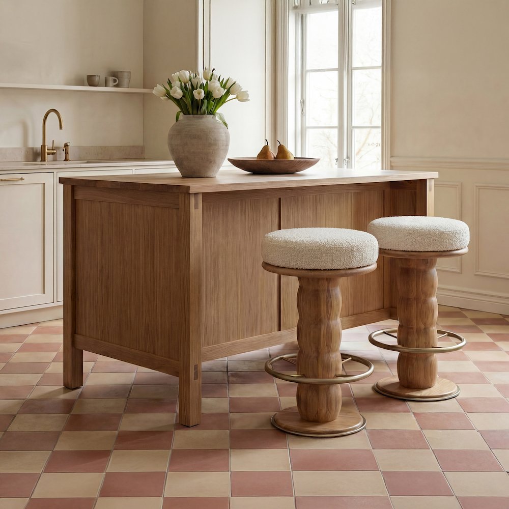 Nio Swivel Counter Stool White Mist