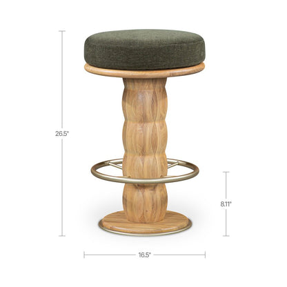 Nio Swivel Counter Stool  Dark Green