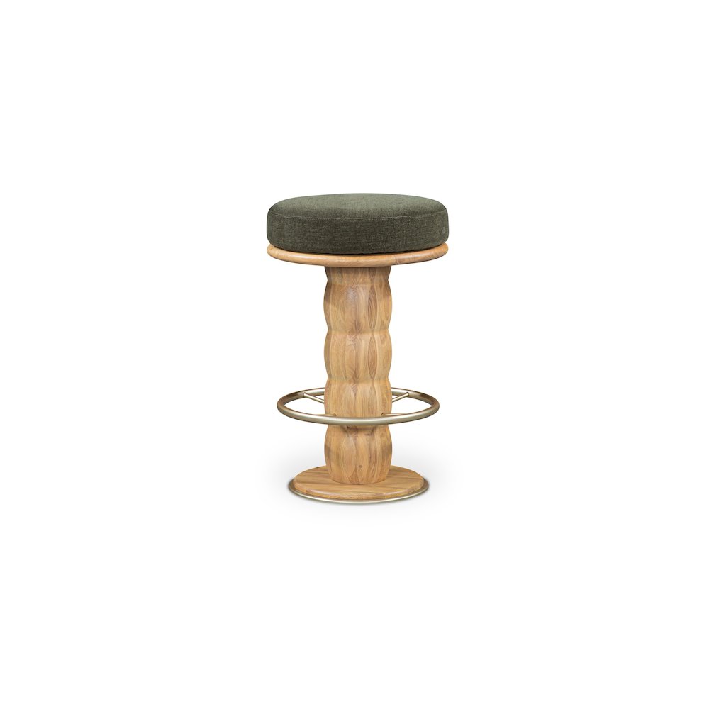 Nio Swivel Counter Stool  Dark Green