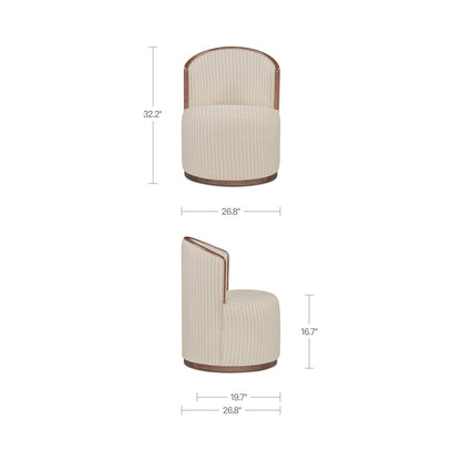 Rossi Swivel Dining Chair Stripe