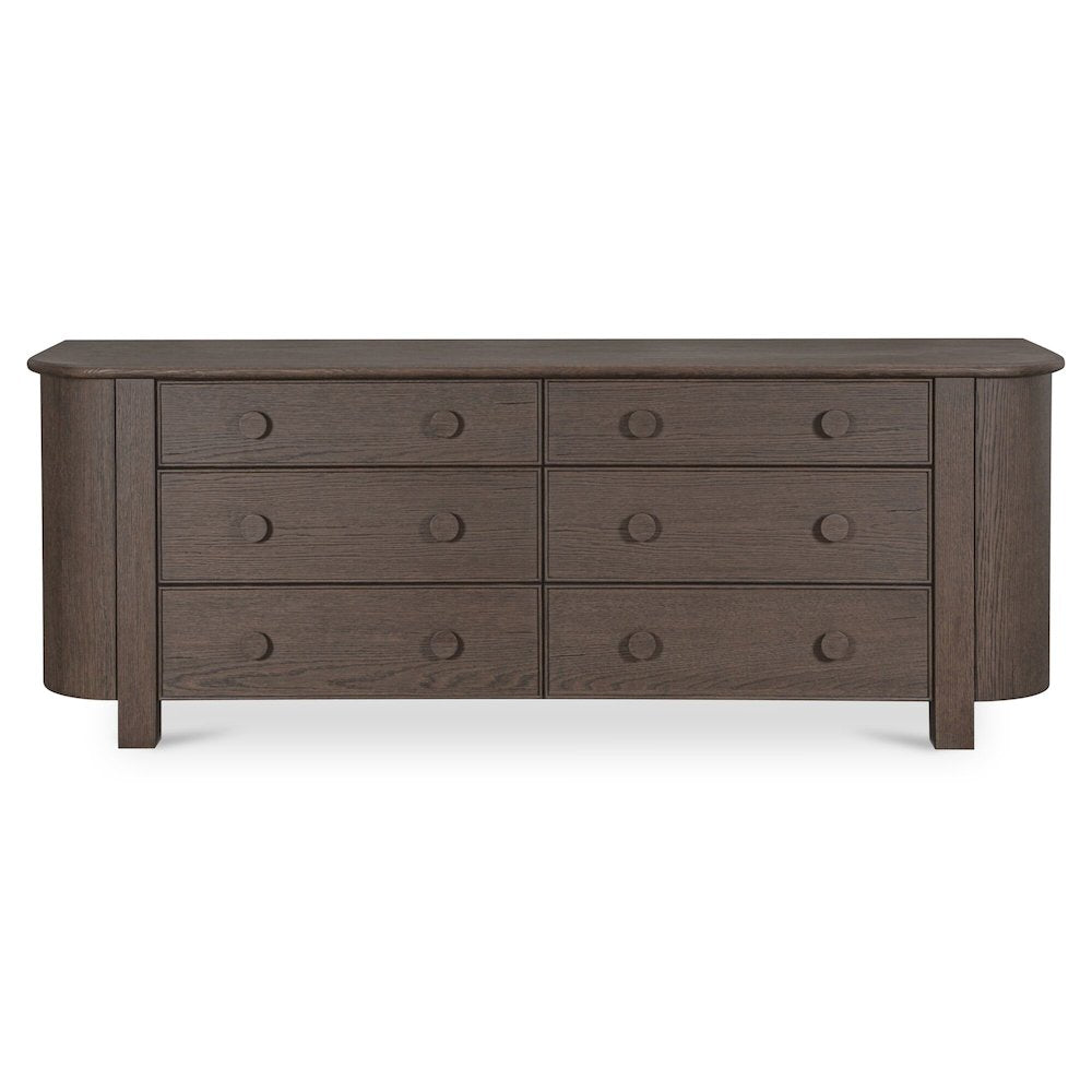 Loren 6 Drawer Dresser Dark Brown