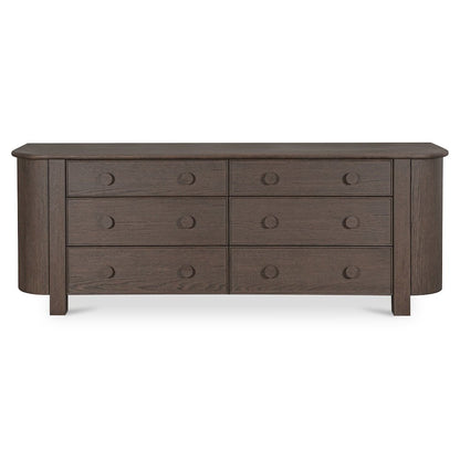 Loren 6 Drawer Dresser Dark Brown