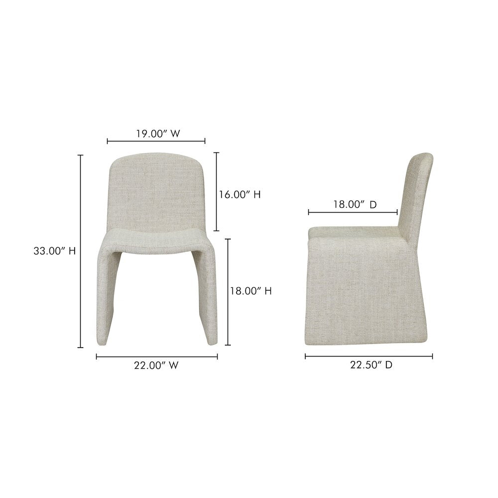 Ella Dining Chair Heather Beige
