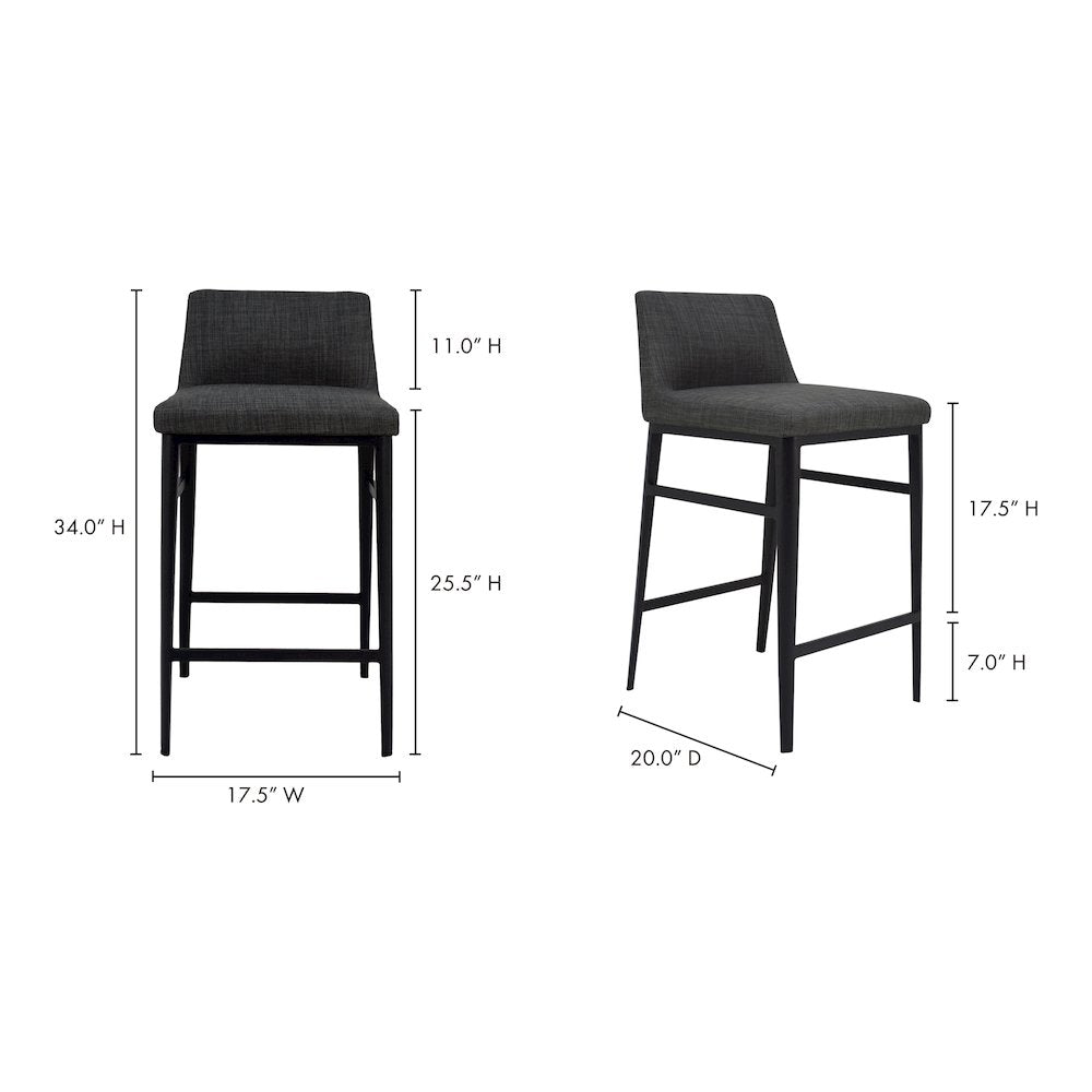 Baron Counter Stool Charcoal Grey