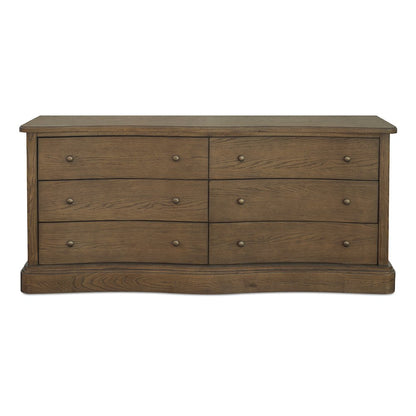 Clarence 6 Drawer Dresser Warm Brown