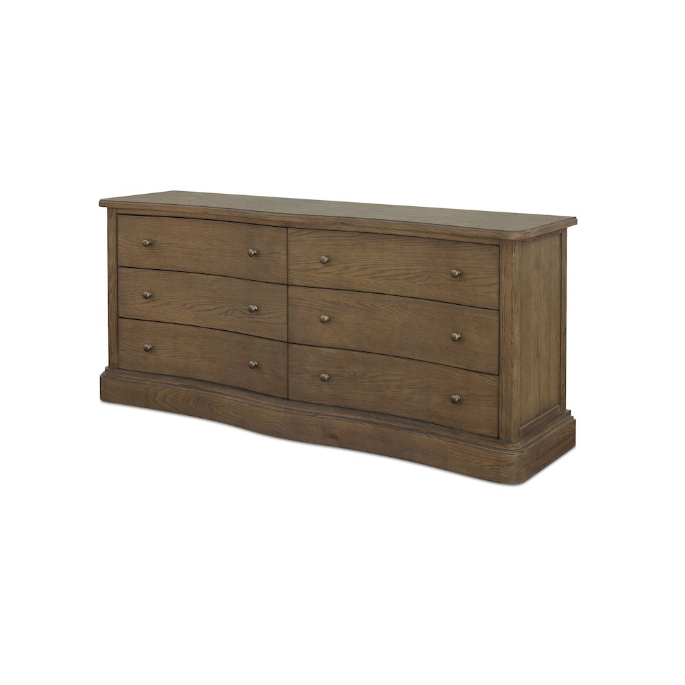 Clarence 6 Drawer Dresser Warm Brown