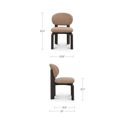 Sami Dining Chair Brown-Set of Two