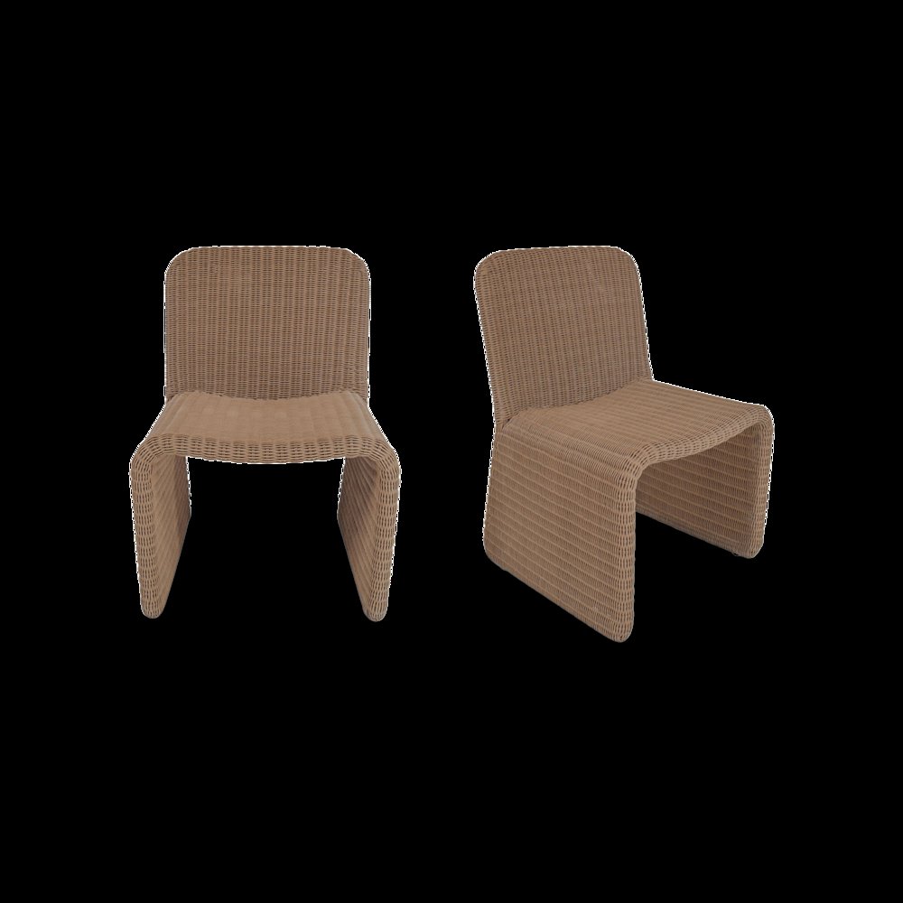 Ella Outdoor Dining Chair Natural-Set of Two